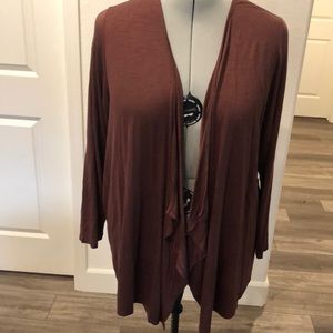 Torrid NWT 5X 28 Brown Open Cardi